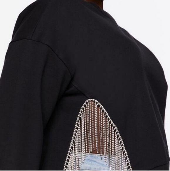 🍂🍁Nwt forever 21 rhinestone fringe sweater 3x - Picture 2 of 2